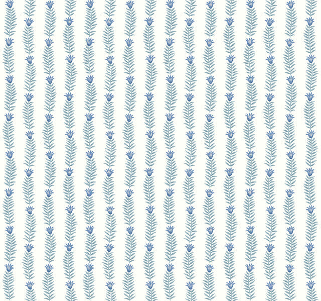 White/Blue Eden Wallpaper