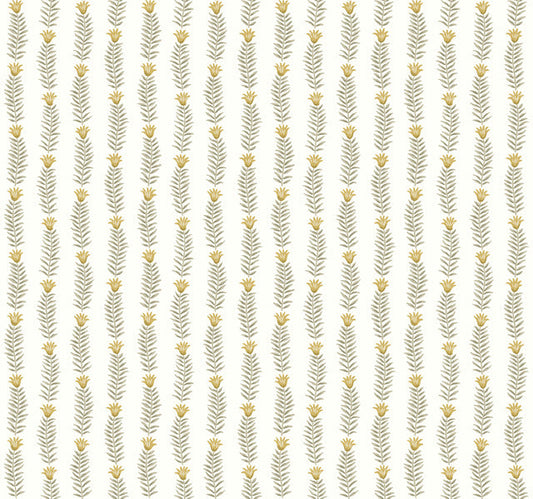 White/Beige Eden Wallpaper