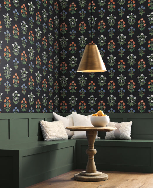Black Mughal Rose Wallpaper