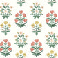 White/Pink Mughal Rose Wallpaper