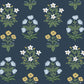Blue/Purple Mughal Rose Wallpaper