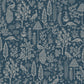 DarkBlue Menagerie Toile Wallpaper