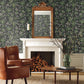 Black/Green Cornflower Wallpaper