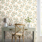 Beige/Pink Hydrangea Wallpaper