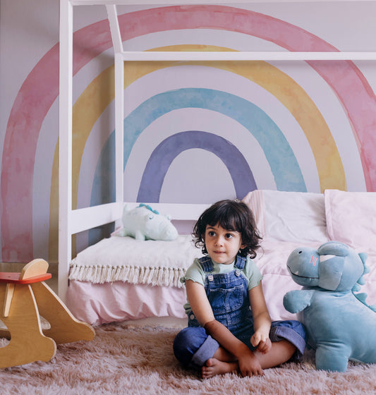 Pink Rainbow Mural