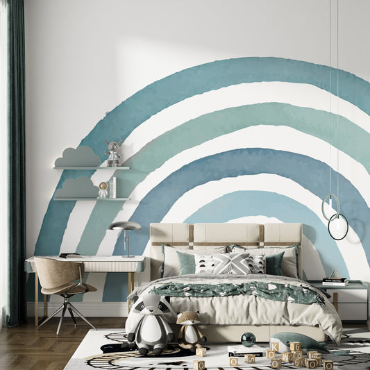 Blue Rainbow wallpaper Mural