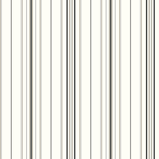 Black/Bronze Wide Pinstripe Wallpaper