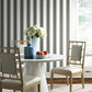 Gray/White 3" Stripe Wallpaper