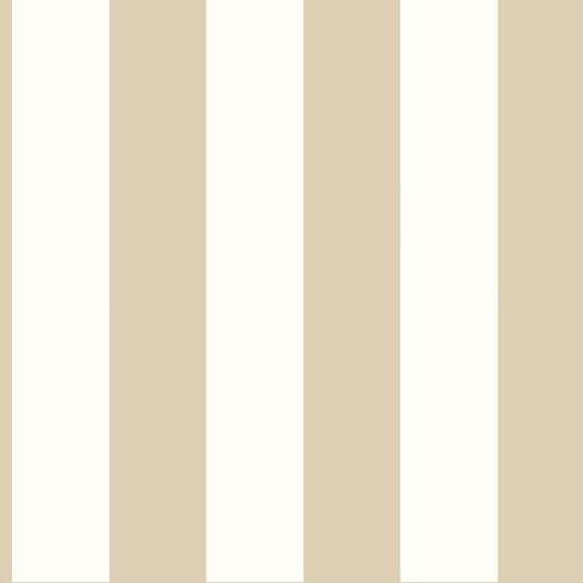 Tan/White 3" Stripe Wallpaper