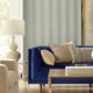 Blue Pearl/White Stately Stripe Wallpaper