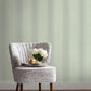 Blue Pearl/White Stately Stripe Wallpaper