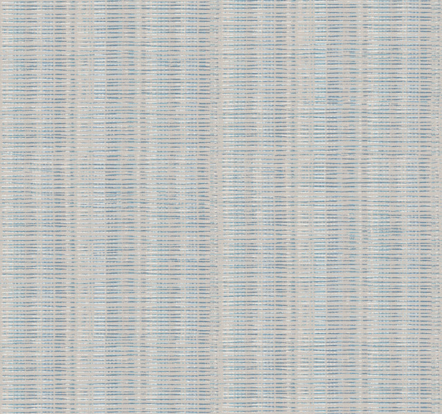 Putty/Blue Mix Broken Boucle Stripe Wallpaper