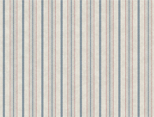 Red/Blue/Glint Shirting Stripe Wallpaper