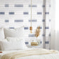 Blue/White Dashing Stripe Wallpaper