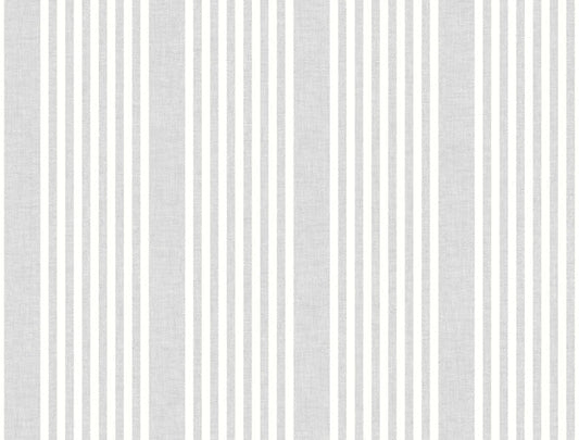 Gray French Linen Stripe Wallpaper