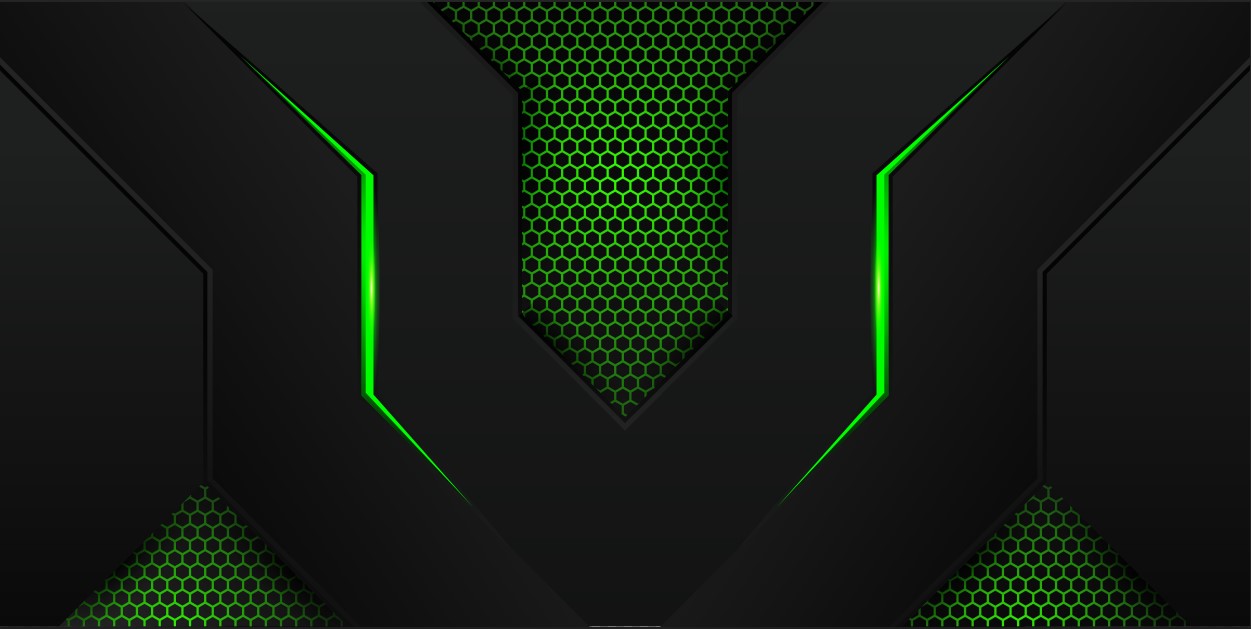 Black and Green Mural