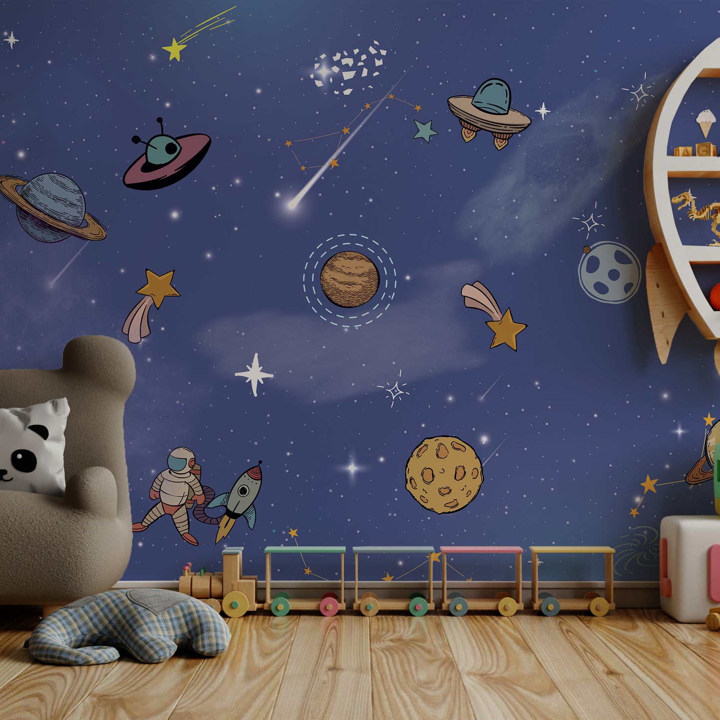 Space and Galaxy Mural