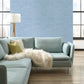 Horizontal Blue Faux Grasscloth Wallpaper