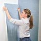 Horizontal Blue Faux Grasscloth Wallpaper
