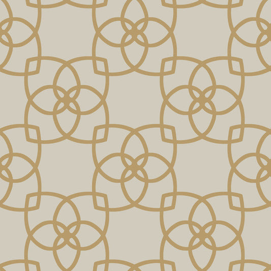 Cream/Gold Serendipity Wallpaper