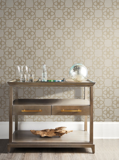 Cream/Gold Serendipity Wallpaper