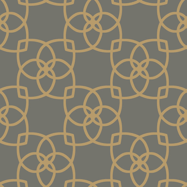 Gray/Gold Serendipity Wallpaper