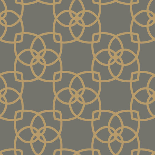 Gray/Gold Serendipity Wallpaper