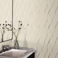 Beige/Silver/Gold Wavy Stripe Wallpaper