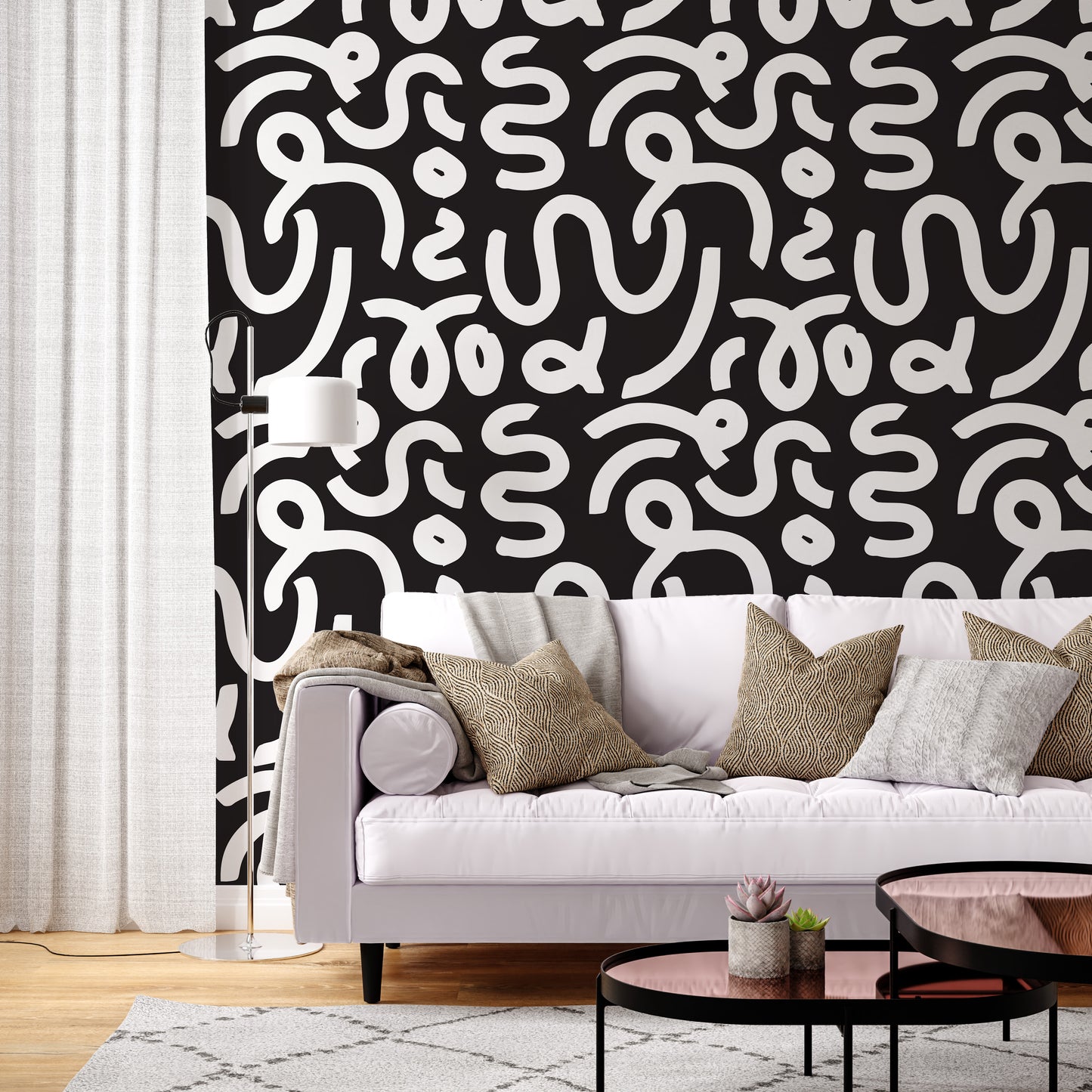 Black and white pattern Wallpaper