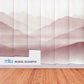 Blush Watercolor Mountain Mural