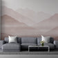 Blush Watercolor Mountain Mural