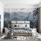 Dinosaur wallpaper mural Gray