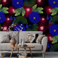 Floral Black background Mural