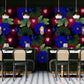 Floral Black background Mural
