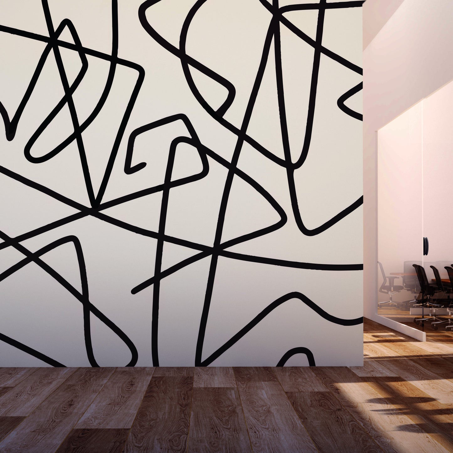 Abstract lines wallpaper Mural