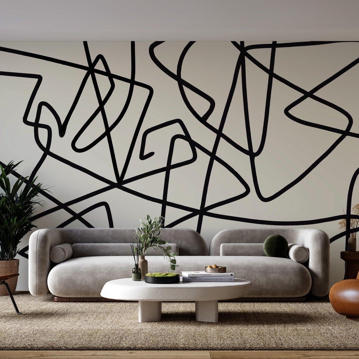 Abstract lines wallpaper Mural