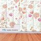 Pink and Gold Floral wallpaper Mural
