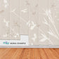 Beige Flowers Mural