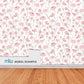 Pink floral pattern wallpaper