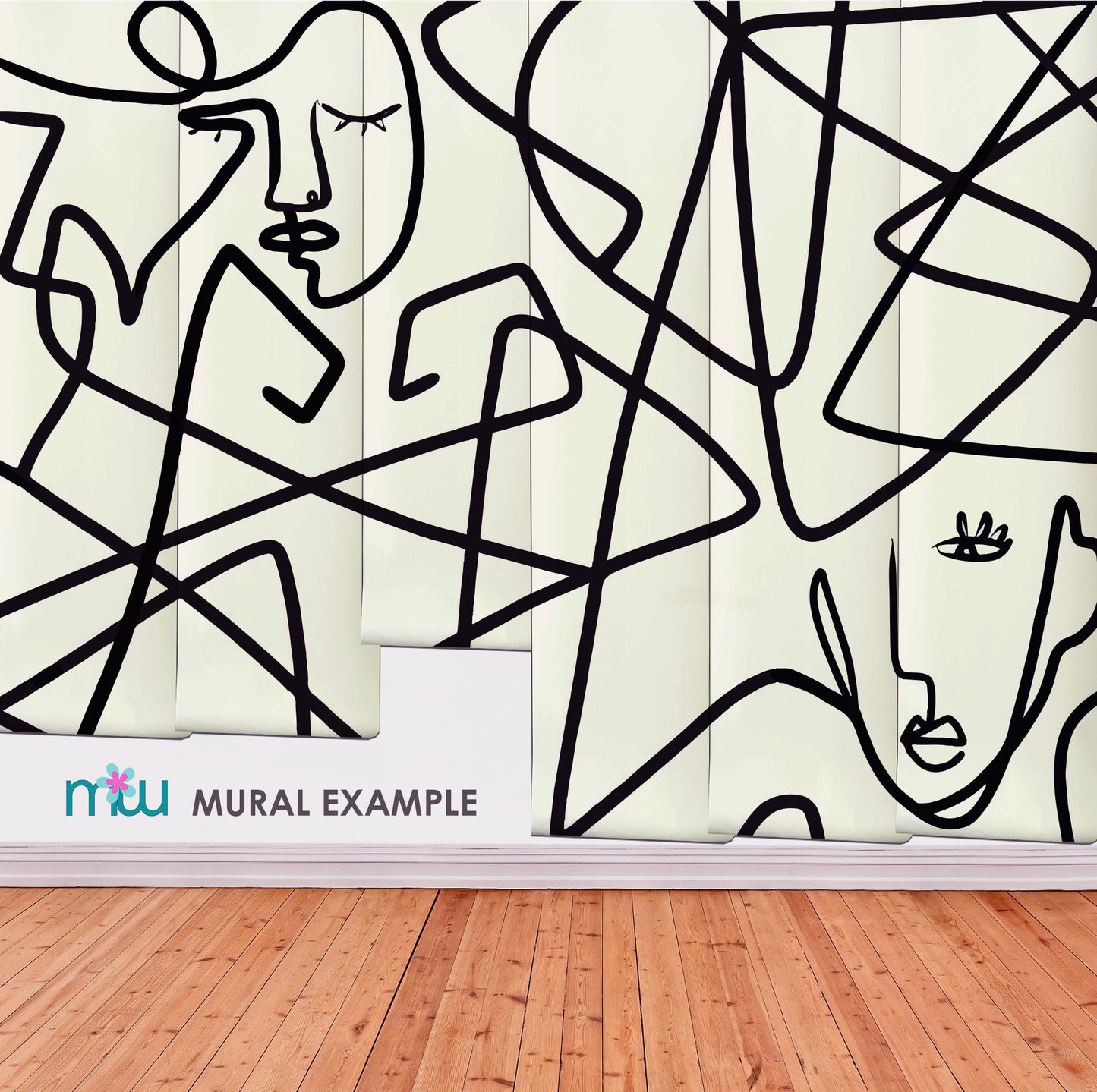 Abstract Black and White wallpaper Mural