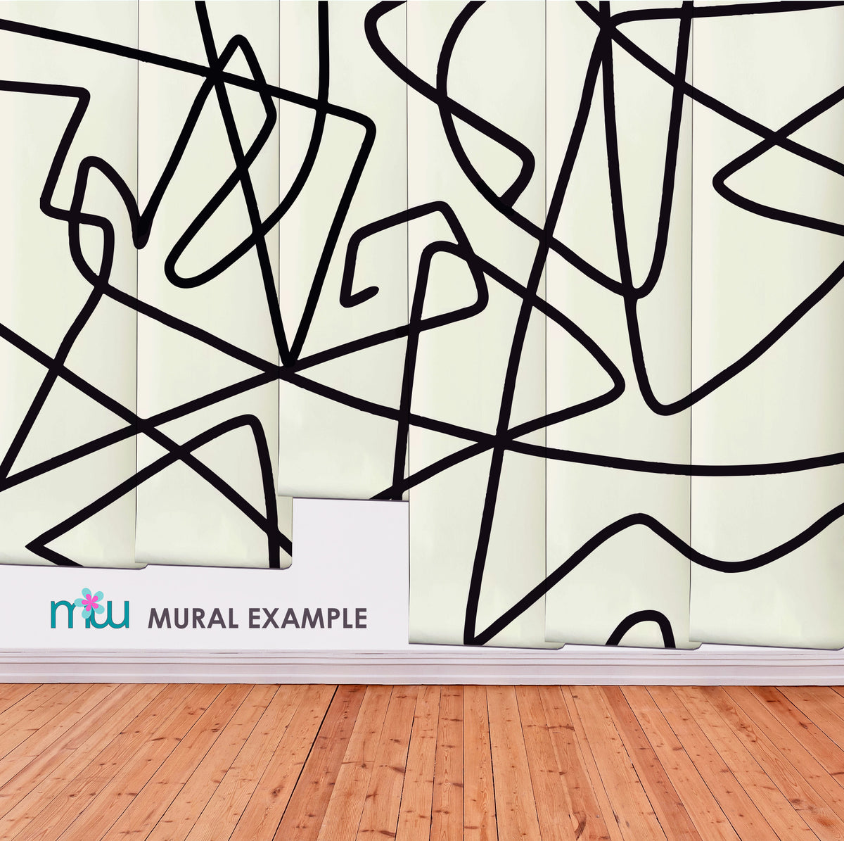Line Design Mural Abstract lines wallpaper Mural – It's my wall