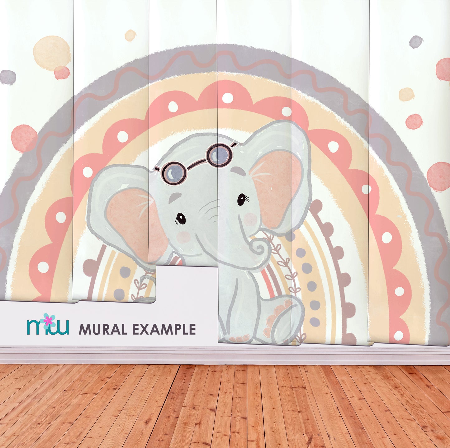 Rainbow Elephant mural