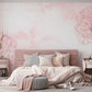 Pink Marigold Floral wallpaper Mural