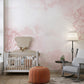 Pink Marigold Floral wallpaper Mural