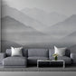 Watercolor Grey Mountain Mural