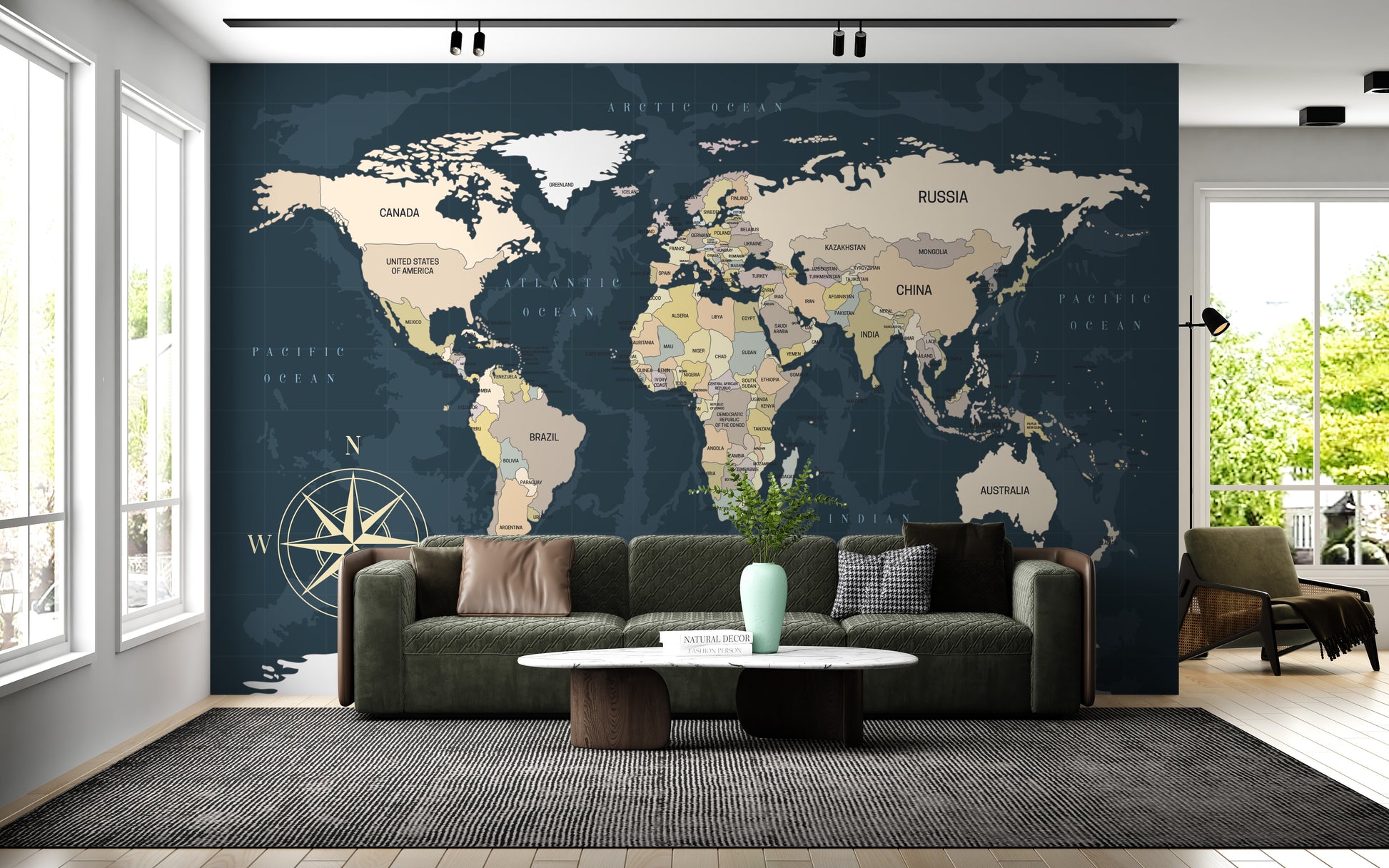 World map wallpaper mural – It's my wall